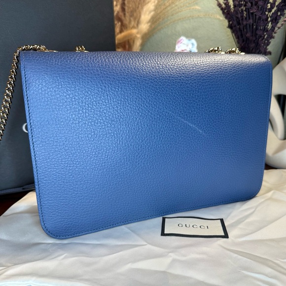 EUC Gucci Medium Leather Dollar Interlocking GG Chain Bag & Matching Wallet - Picture 7 of 17